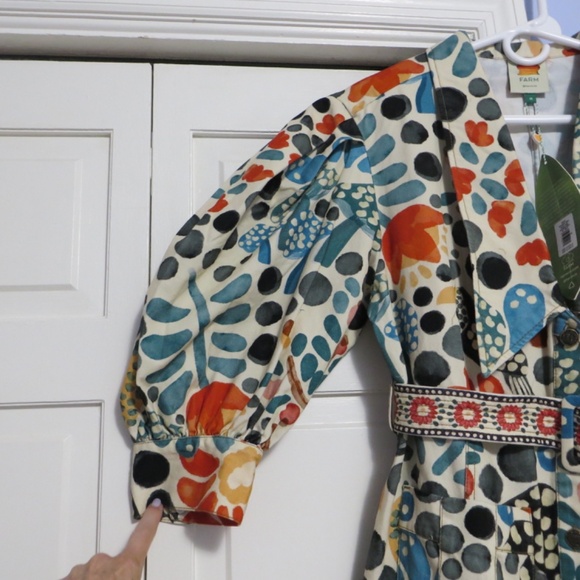 FARM Rio Cream Maxi Dress with Red, Blue & Black Floral Print - Picture 5 of 14